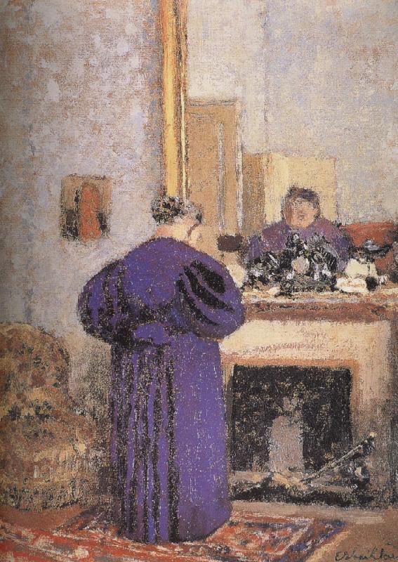 Edouard Vuillard In front of the fireplace vuillard mother oil painting picture